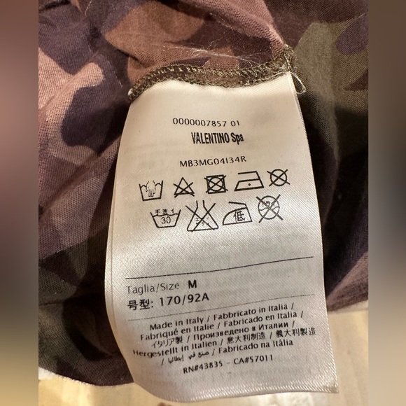 Authentic Valentino camo mariposa butterfly tshirt, designer size M, 100% cotton - Picture 5 of 6